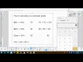How to Calculate Your Semester Average