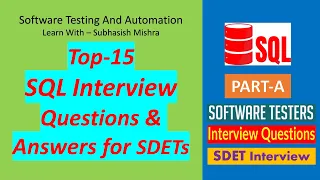 Top 15 SQL Interview Questions and Answers for Software Testing professionals Part-A