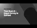 Two Sum II - Input Array Is Sorted Two Pointers C Solution Leetcode 167