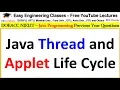 Java Thread and Applet Life Cycle - DOEACC NIELIT Interview Tips