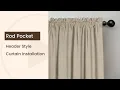 Rod Pocket Header Style Curtain Installation Argahome