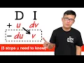 integration by parts DI method VERY EASY