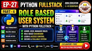 EP-27 Python Full Stack Tamil Role Based User System Part 4 Flask MySQL Project