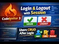 Login and Logout using Sessions in CodeIgniter 3