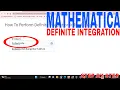 How To Perform Definite Integration In Mathematica