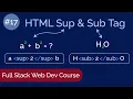 HTML for Beginners HTML Sup Vs Sub Element Web Development Tutorials