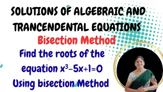 Bisection Method f x x -5x 1-Solutions of Algebraic And Transcendental Equations-solved simply