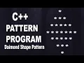Print Diamond shape Pattern In C Diamond Star pattern in C