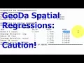 Spatial Regressions in GeoDa
