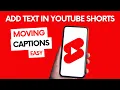 How to ADD TEXT in YOUTUBE SHORTS and TIME it in your