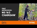 New STIHL MS 162 Chainsaw - First Run