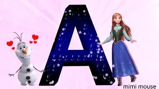 تعليم الحروف بالانجليزية للاطفال مع Frozen 