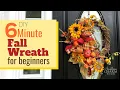 DIY How to Make a 6 Minute Fall Wreath Easy DIY Fall Wreath Tutorial