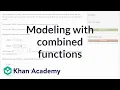 Modeling with combined functions Functions and their graphs Algebra II Khan Academy