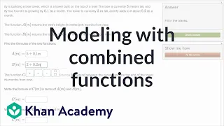 Modeling with combined functions Functions and their graphs Algebra II Khan Academy