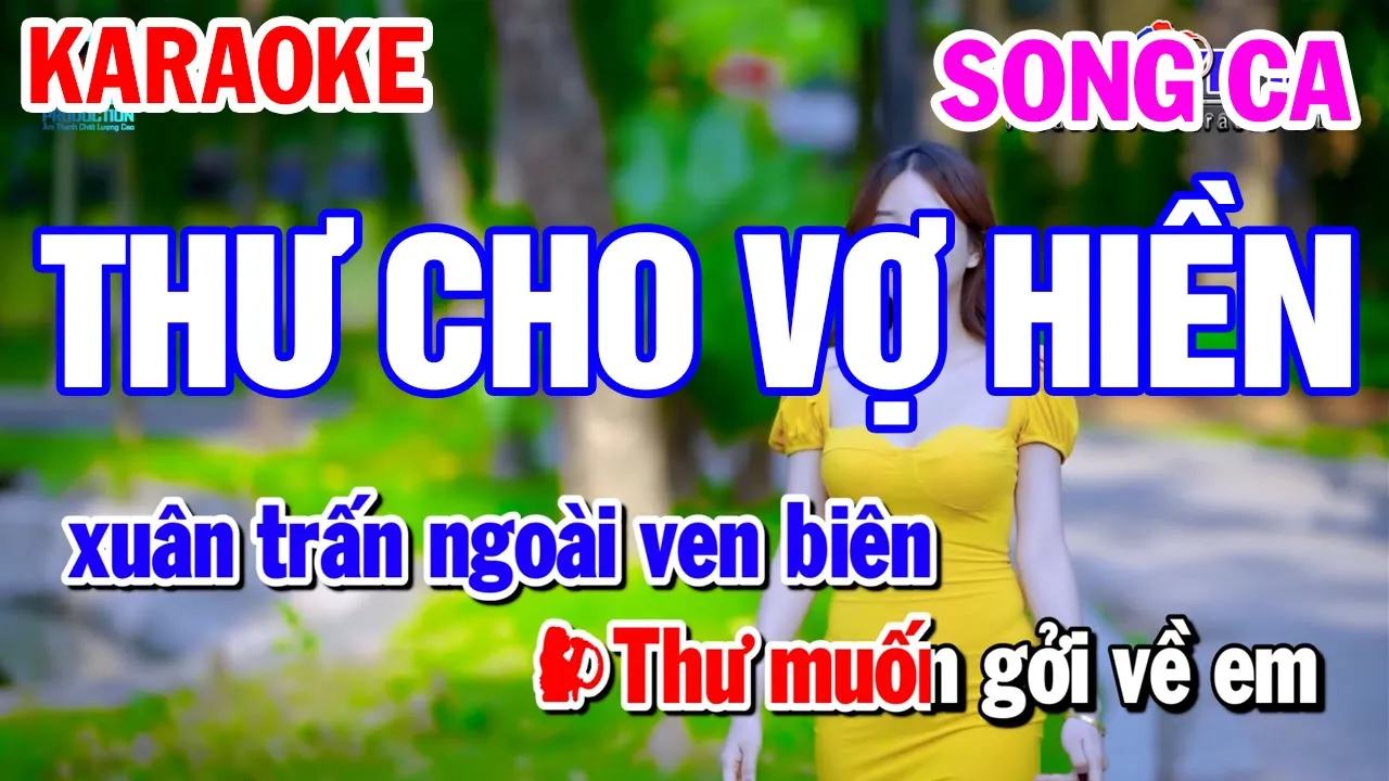 Karaoke Thư Cho Vợ Hiền Song Ca Nhạc Sống | Karaoke Công Trình