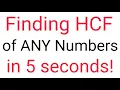 Fastest and Easiest way to find HCF How to find HCF
