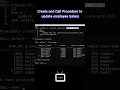 Create and Call Procedure in Procedure to Update Salary of an Employee TechnonTechTV