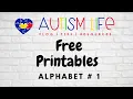 Autism Life FREE Printables Alphabet 1