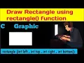 Graphics in C Lecture-8 Draw rectangle using rectangle function draw rectangle