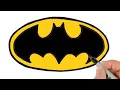 How to Draw Batman Logo Easy