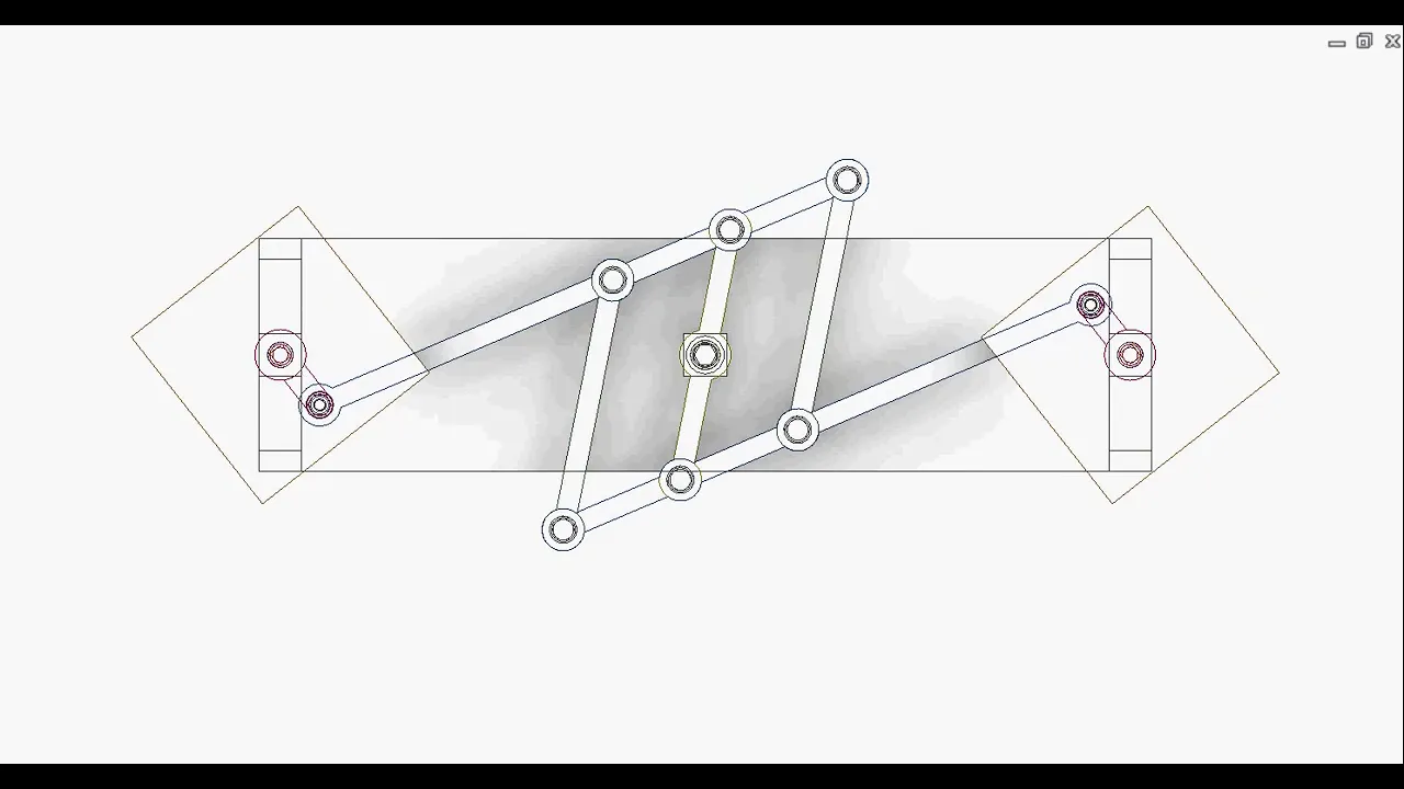 Rotation transmission with 8-bar linkage