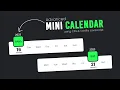 Advanced Mini Calendar using Html CSS Javascript Mini Project