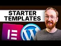 How to Use Starter Templates on WordPress with Elementor