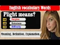 What does Plight mean What is Plight Plight meaning in English English Grammar
