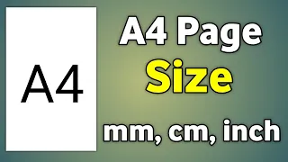 A4 Page Size A4 Sheet Size A4 Size In Cm A4 Paper Size In Mm A4 Page Size In Word