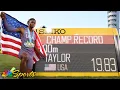 CHAMPIONSHIP RECORD Tate Taylor obliterates 200m field to earn sprint double at U20s NBC Sports