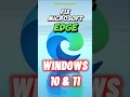 How to Fix Microsoft Edge not working issue