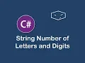 string number of letters and digits in c