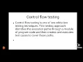 Control flow Testing