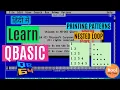 Printing Patterns using Nested For loop in QBASIC - Part 1 Hindi