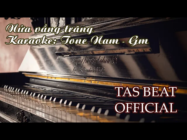 Karaoke Nửa vầng trăng - Tone Nam | TAS BEAT