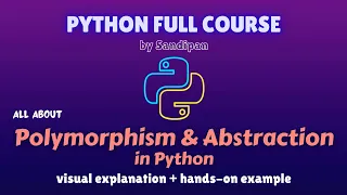 Lec 29 Object oriented programming Polymorphism and Abstraction in Python Python full course