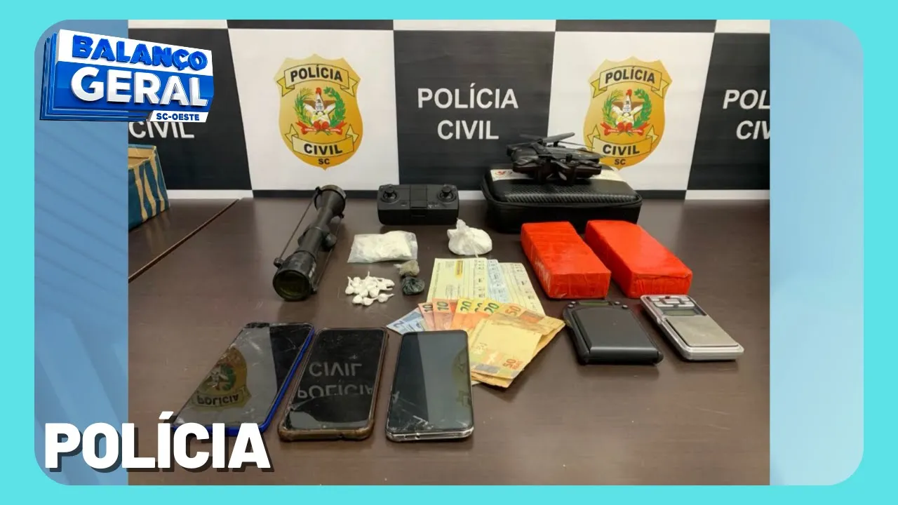 Polícia Civil prende 3 pessoas em operação contra o tráfico de drogas em Faxinal dos Guedes