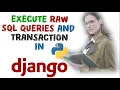 HOW TO EXECUTE RAW SQL QUERIES IN DJANGO TRANSACTION Ep-36