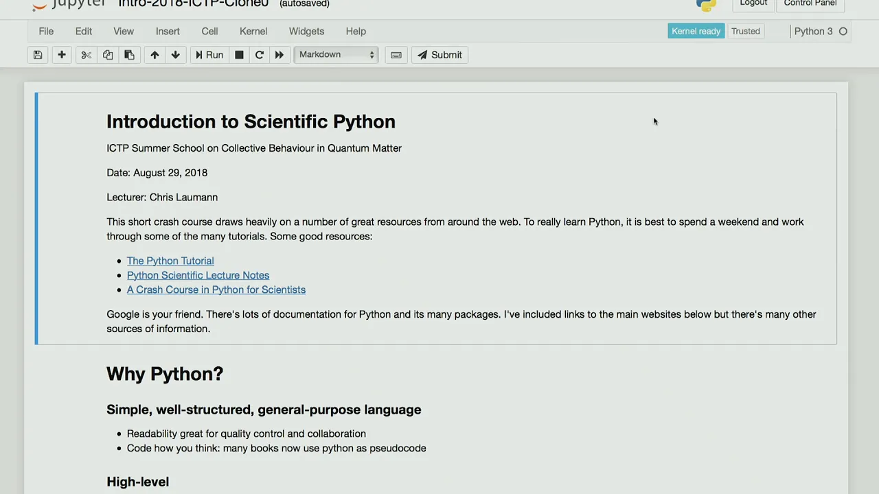 Python-based scientific computing I
