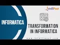 Transformation in Informatica Informatica Training for Beginners Intellipaat
