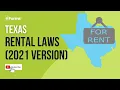 Texas Rental Laws 2021 Version - EXPLAINED