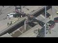 Truck crashes off overpass along U S 75 Highway in McKinney