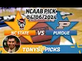 NC State vs Purdue 2024 FREE College Basketball Picks and Predictions on NCAAB Betting Tips