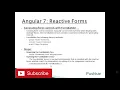 Angular 7 Tutorial - FormBuilder in Model-driven Forms reactive forms