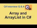 Differences between Array and ArrayList in C Array and ArrayList in C