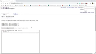 AP-1 wordsCount Java Tutorial Codingbat com