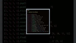 Javascript array methods