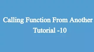10 Calling Function From Another Javascript Beginners Tutorial