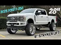 CLEANEST 2023 Ford F-250 Platinum Build in the Country 28x14 JTX Forged wheels 8 Stryker